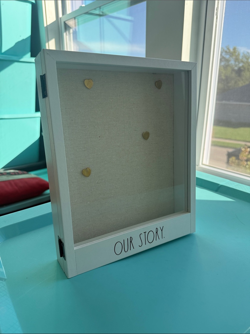 Rae Dunn Our Story White Shadow Box Memory Frame